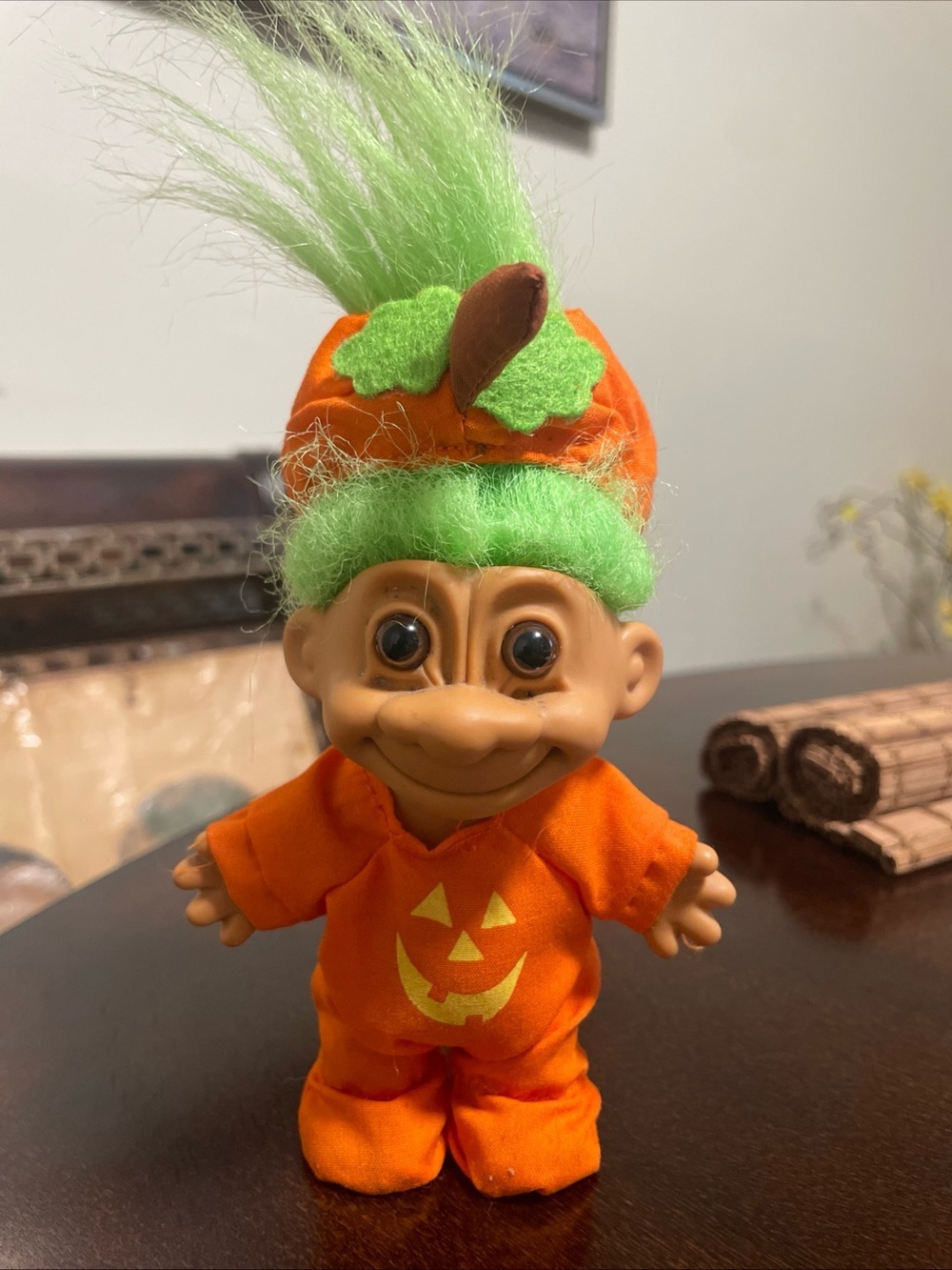 Vintage Russ Pumpkin Halloween Troll Doll Jack-o-lantern Fall Decor  Pumpkin